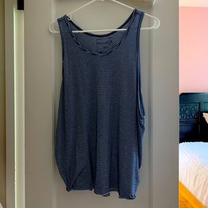Free people blue and white striped tank top